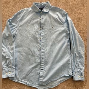 Tommy Hilfiger medium blue button down shirt